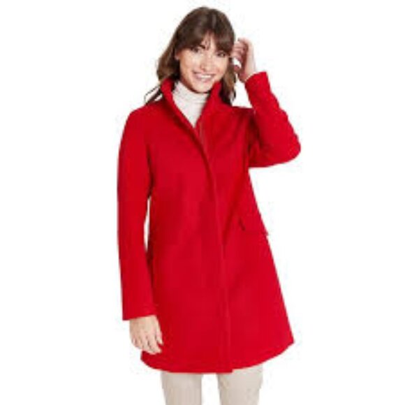 NWT Women's Nine West Red Overcoat Sz XL - Picture 1 of 12